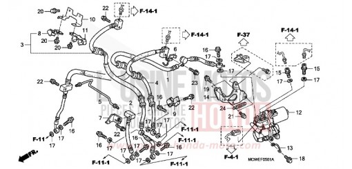 DURITE FREIN AVANT (VFR800A) VFR800A9 de 2009